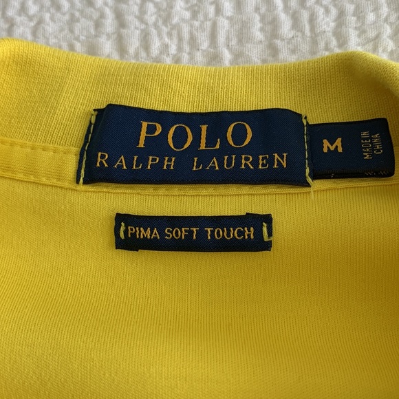 Polo Ralph Lauren in bright yellow, Size medium, Pima soft touch. - Picture 4 of 6